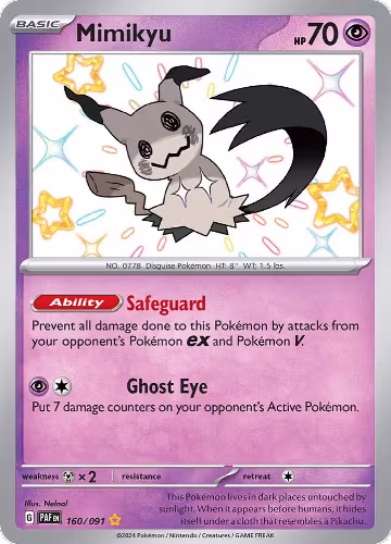 Mimikyu -160/091 (160/091), Paldean Fates — Pokémon card price