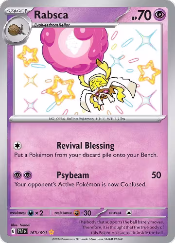 Rabsca (163/091), Paldean Fates — Pokémon card price