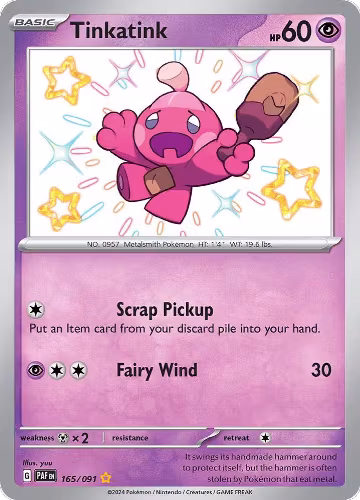 Tinkatink (165/091), Paldean Fates — Pokémon card price