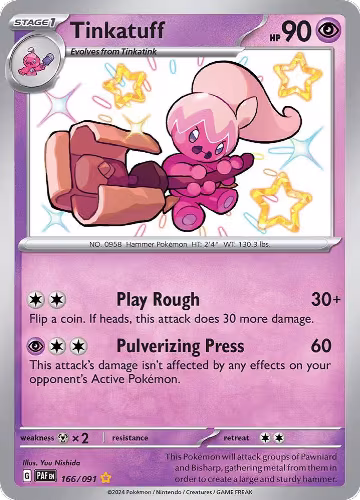 Tinkatuff (166/091), Paldean Fates — Pokémon card price