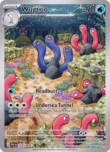 Wugtrio - 224/091 (224/091), Paldean Fates — Pokémon card price