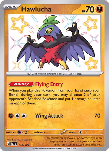 Hawlucha (175/091), Paldean Fates — Pokémon card price