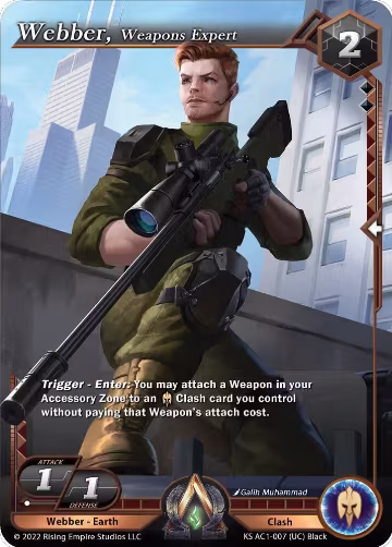 Webber, Weapons Expert (KS AC1-007), The Awakening (Kickstarter) — Alpha Clash card price