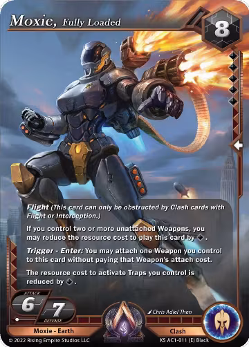 Moxie, Fully Loaded (KS AC1-011), The Awakening (Kickstarter) — Alpha Clash card price
