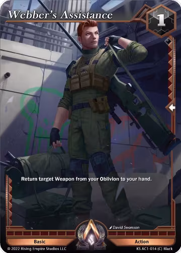 Webber's Assistance (KS AC1-014), The Awakening (Kickstarter) — Alpha Clash card price