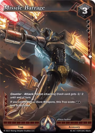 Missile Barrage (KS AC1-020), The Awakening (Kickstarter) — Alpha Clash card price