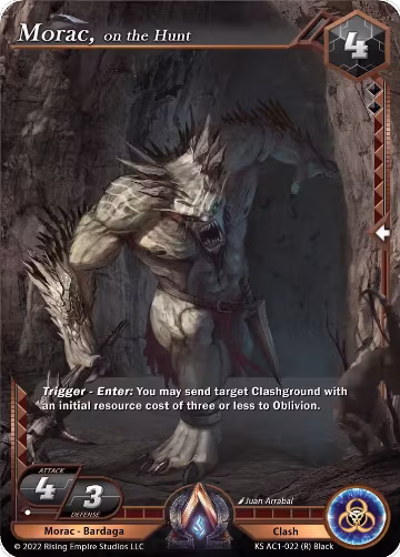 Morac, on the Hunt (KS AC1-022), The Awakening (Kickstarter) — Alpha Clash card price