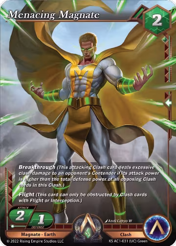 Menacing Magnate (KS AC1-031), The Awakening (Kickstarter) — Alpha Clash card price