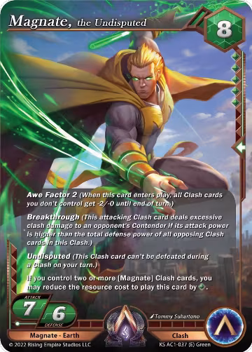 Magnate, the Undisputed (KS AC1-037), The Awakening (Kickstarter) — Alpha Clash card price