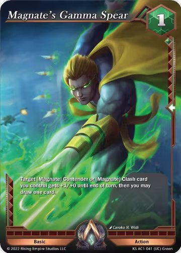 Magnate's Gamma Spear (KS AC1-041), The Awakening (Kickstarter) — Alpha Clash card price