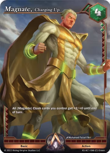 Magnate, Charging Up (KS AC1-046), The Awakening (Kickstarter) — Alpha Clash card price