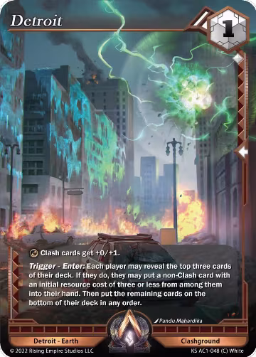 Detroit (KS AC1-048), The Awakening (Kickstarter) — Alpha Clash card price