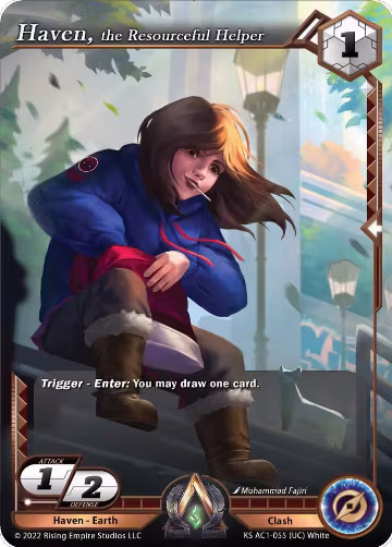 Haven, the Resourceful Helper (KS AC1-055), The Awakening (Kickstarter) — Alpha Clash card price
