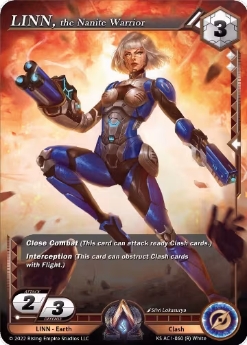 LINN, the Nanite Warrior (KS AC1-060), The Awakening (Kickstarter) — Alpha Clash card price