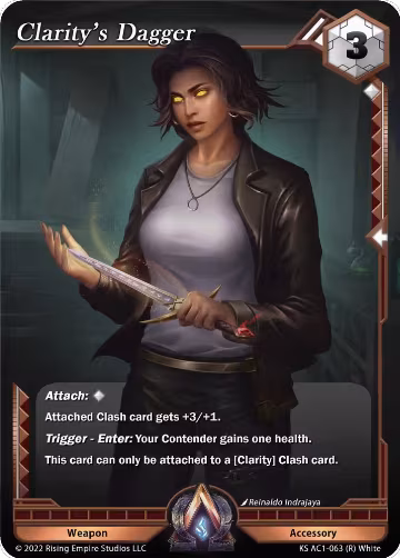 Clarity's Dagger (KS AC1-063), The Awakening (Kickstarter) — Alpha Clash card price