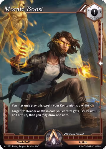 Morale Boost (KS AC1-066), The Awakening (Kickstarter) — Alpha Clash card price