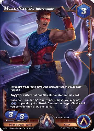 Mean-Streak, Intercepting (KS AC1-080), The Awakening (Kickstarter) — Alpha Clash card price