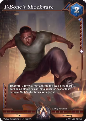T-Bone's Shockwave (KS AC1-089), The Awakening (Kickstarter) — Alpha Clash card price