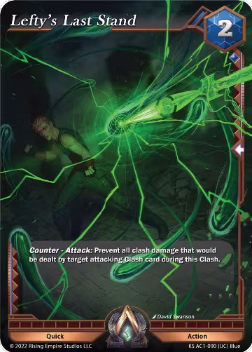 Lefty's Last Stand (KS AC1-090), The Awakening (Kickstarter) — Alpha Clash card price