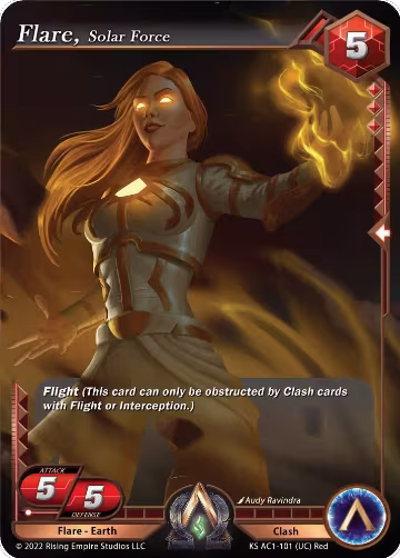 Flare, Solar Force (KS AC1-101), The Awakening (Kickstarter) — Alpha Clash card price