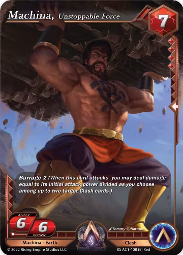 Machina, Unstoppable Force (KS AC1-108), The Awakening (Kickstarter) — Alpha Clash card price