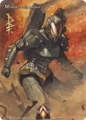 Moxie, Fully Loaded (Iconic Art) (KS AC1-001 IA), The Awakening (Kickstarter) — Alpha Clash card price