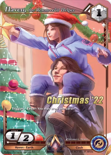 Haven, the Resourceful Helper (Christmas Promo) (KS AC1-055), The Awakening (Kickstarter) — Alpha Clash card price