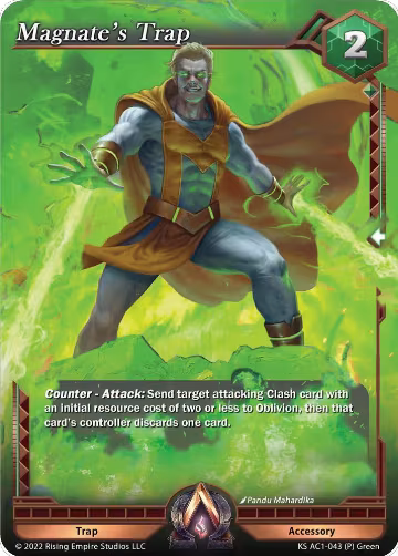Magnate's Trap (Parallel Foil) (KS AC1-043), The Awakening (Kickstarter) — Alpha Clash card price