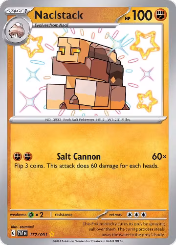 Naclstack (177/091), Paldean Fates — Pokémon card price