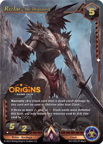 Rizlac, the Depraved (Origins Promo) (AC1-023), The Awakening — Alpha Clash card price