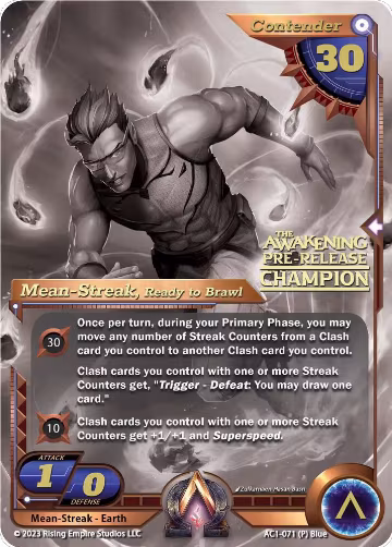 Mean-Streak, Ready to Brawl (Pre-Release Champion) (AC1-071), The Awakening — Alpha Clash card price