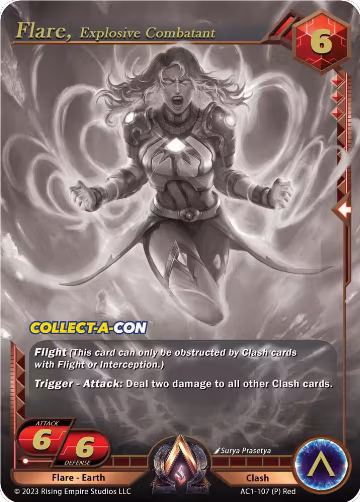 Flare, Explosive Combatant (Collect-A-Con Promo) (AC1-107), The Awakening — Alpha Clash card price