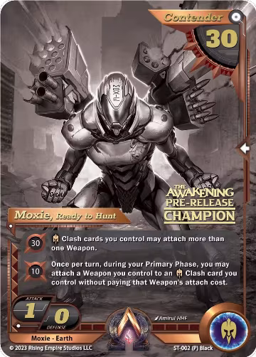 Moxie, Ready to Hunt (Pre-Release Champion) (ST-002), The Awakening — Alpha Clash card price