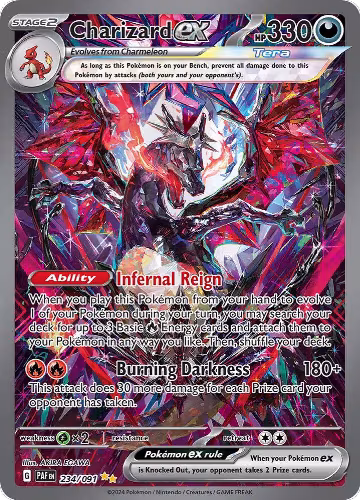 Charizard ex - 234/091 (234/091), Paldean Fates — Pokémon card price