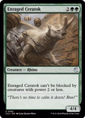 Enraged Ceratok (162), Ravnica: Clue Edition — Magic card price