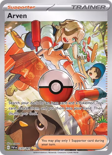 Arven (235/091), Paldean Fates — Pokémon card price