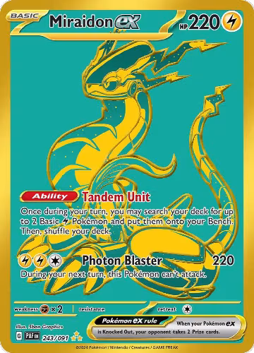 Miraidon ex (243/091), Paldean Fates — Pokémon card price