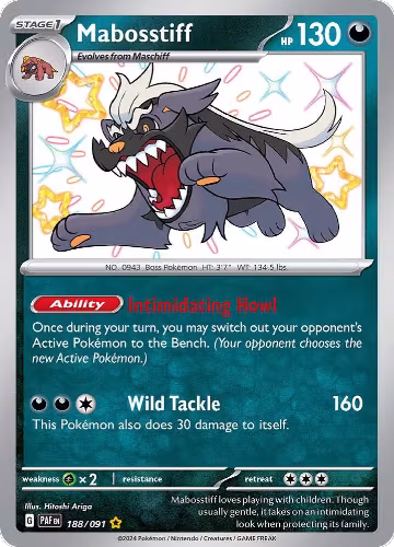 Mabosstiff - 188/091 (188/091), Paldean Fates — Pokémon card price