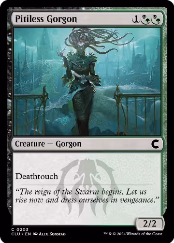 Pitiless Gorgon (203), Ravnica: Clue Edition — Magic card price