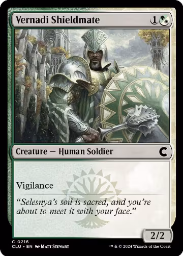 Vernadi Shieldmate (216), Ravnica: Clue Edition — Magic card price