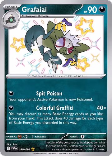Grafaiai (190/091), Paldean Fates — Pokémon card price