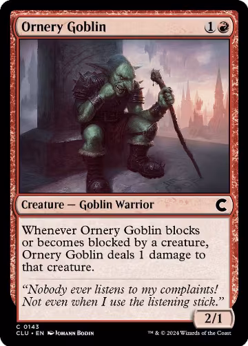 Ornery Goblin (143), Ravnica: Clue Edition — Magic card price