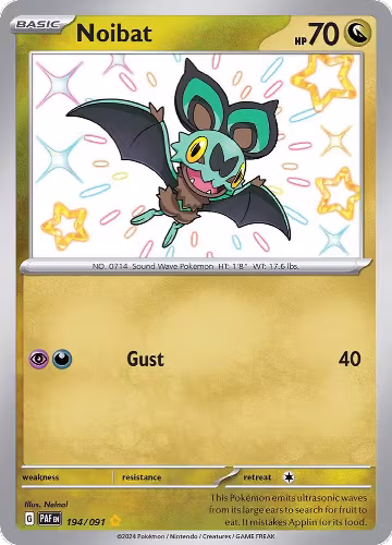 Noibat - 194/091 (194/091), Paldean Fates — Pokémon card price