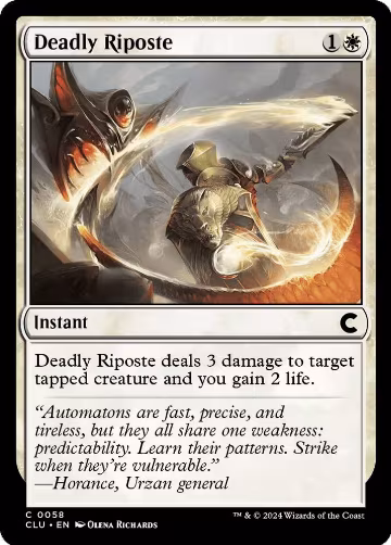 Deadly Riposte (58), Ravnica: Clue Edition — Magic card price