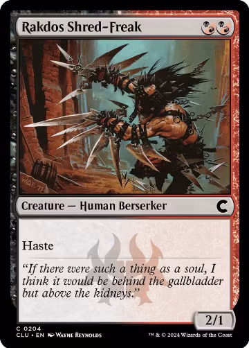 Rakdos Shred-Freak (204), Ravnica: Clue Edition — Magic card price