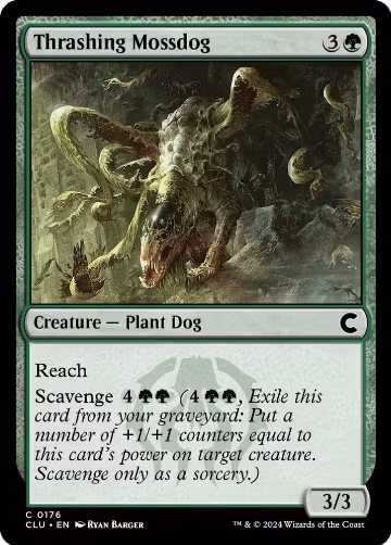 Thrashing Mossdog (176), Ravnica: Clue Edition — Magic card price