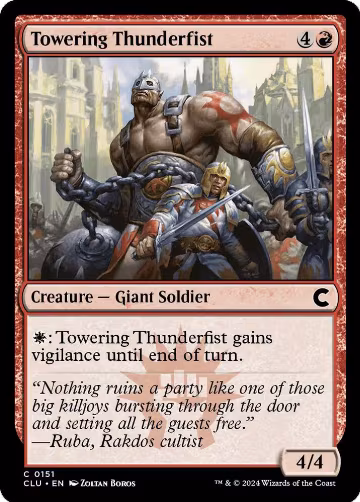 Towering Thunderfist (151), Ravnica: Clue Edition — Magic card price