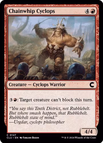 Chainwhip Cyclops (127), Ravnica: Clue Edition — Magic card price