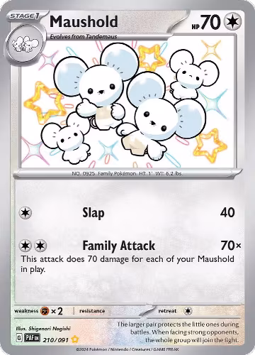 Maushold - 210/091 (210/091), Paldean Fates — Pokémon card price