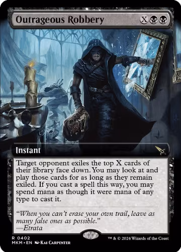 Outrageous Robbery (Extended Art) (402), Murders at Karlov Manor — Magic card price